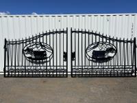 10FT COW DESIGN WROUGHT IRON STYLE GATES