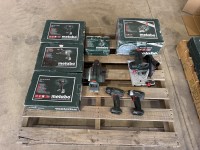 6 X Metabo Battery Powered Drill, Circula Saw And